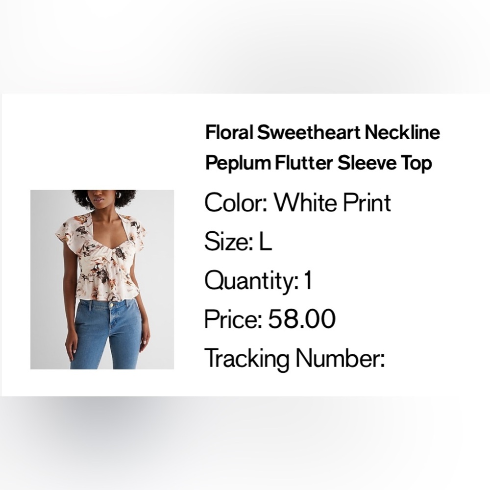 Express Floral Women's Peplum Top